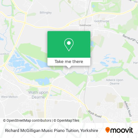 Richard McGilligan Music Piano Tuition map
