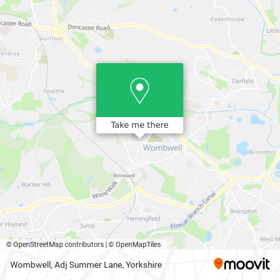 Wombwell, Adj Summer Lane map