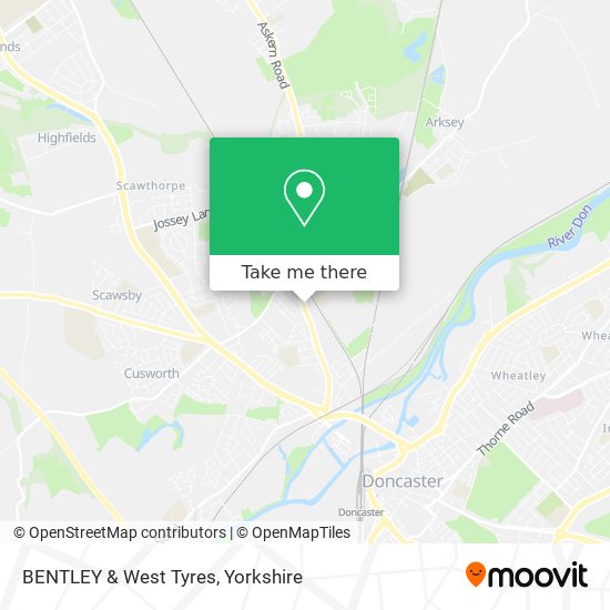 BENTLEY & West Tyres map