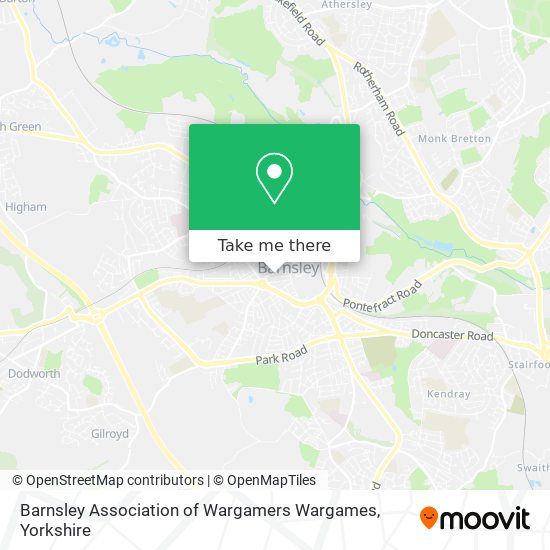 Barnsley Association of Wargamers Wargames map