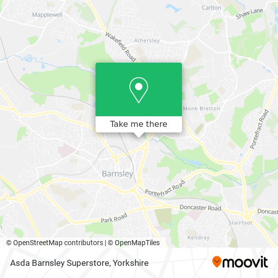 Asda Barnsley Superstore map