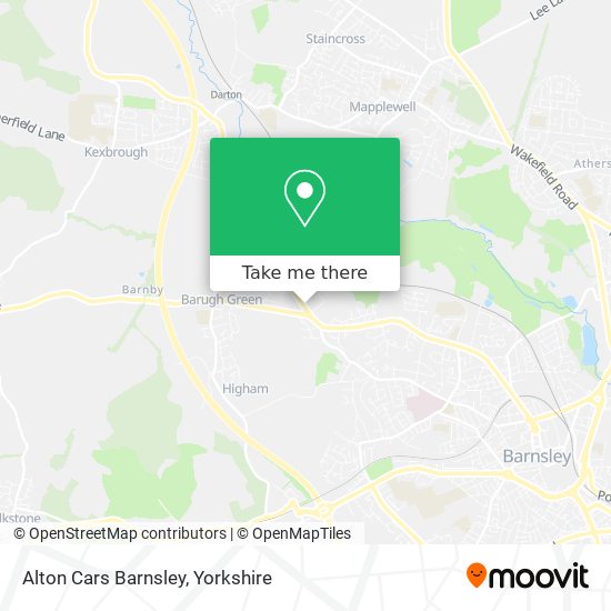 Alton Cars Barnsley map