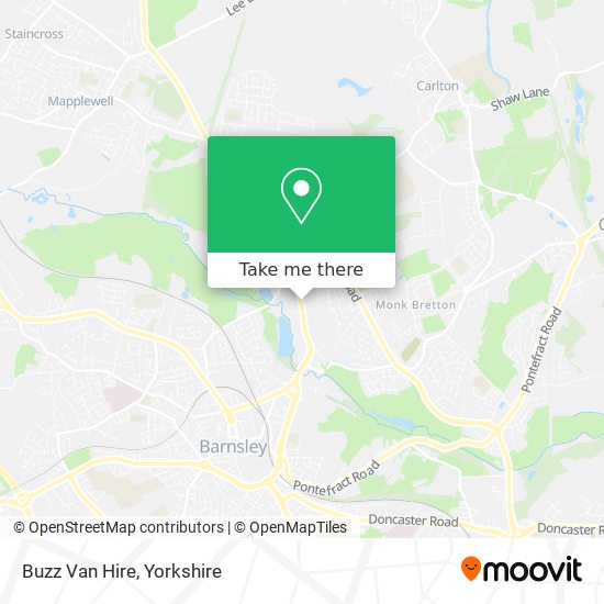 Buzz Van Hire map