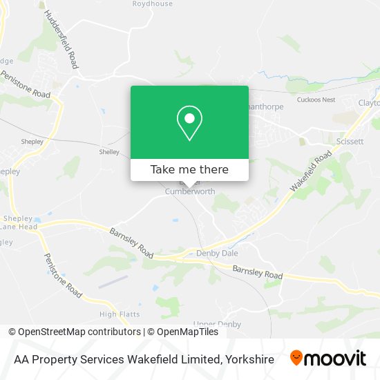 AA Property Services Wakefield Limited map