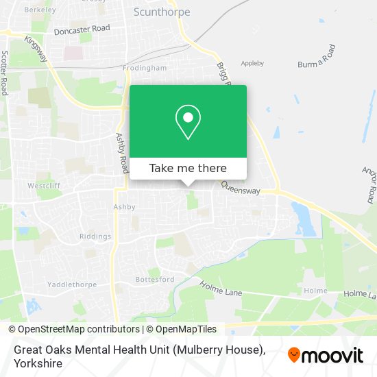 Great Oaks Mental Health Unit (Mulberry House) map