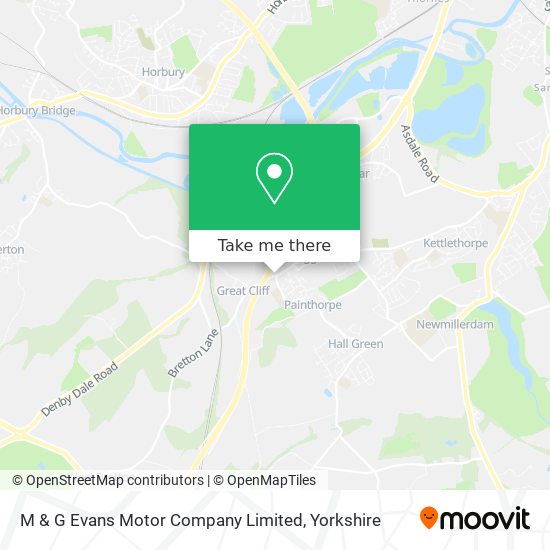 M & G Evans Motor Company Limited map