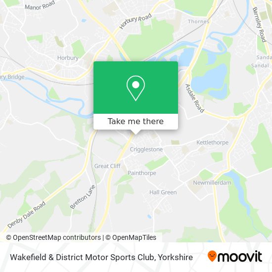 Wakefield & District Motor Sports Club map