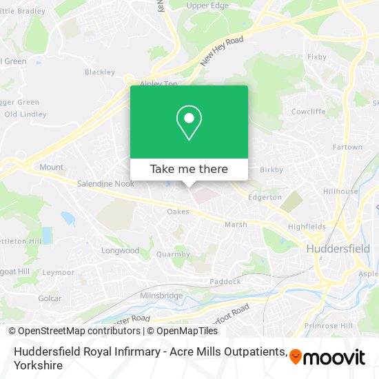 Huddersfield Royal Infirmary - Acre Mills Outpatients map