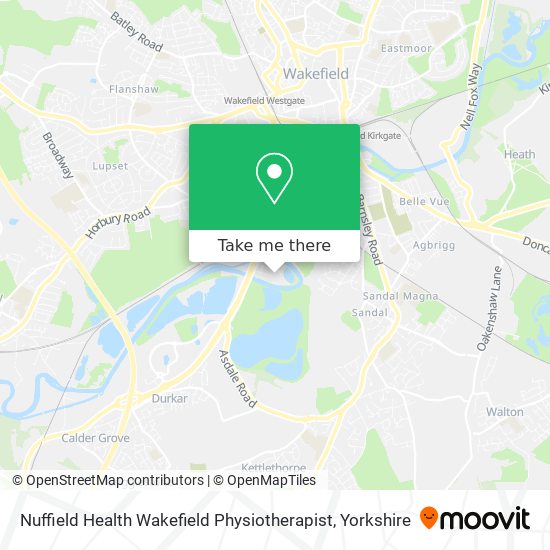 Nuffield Health Wakefield Physiotherapist map