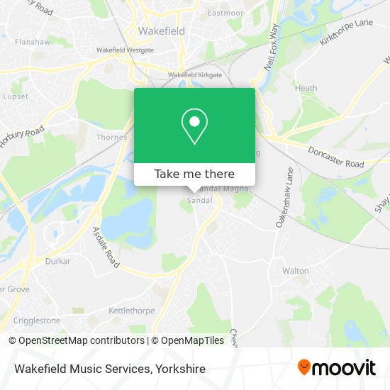 Wakefield Music Services map