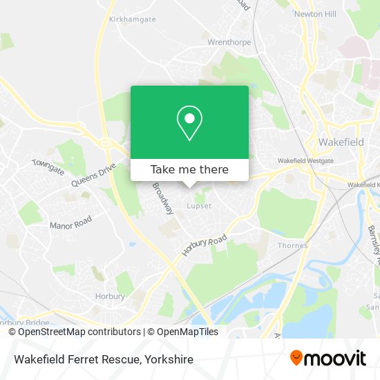 Wakefield Ferret Rescue map