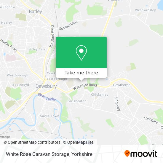 White Rose Caravan Storage map