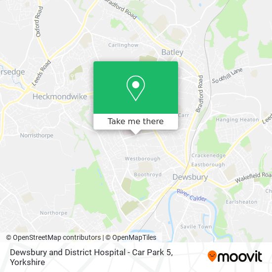 Dewsbury and District Hospital - Car Park 5 map