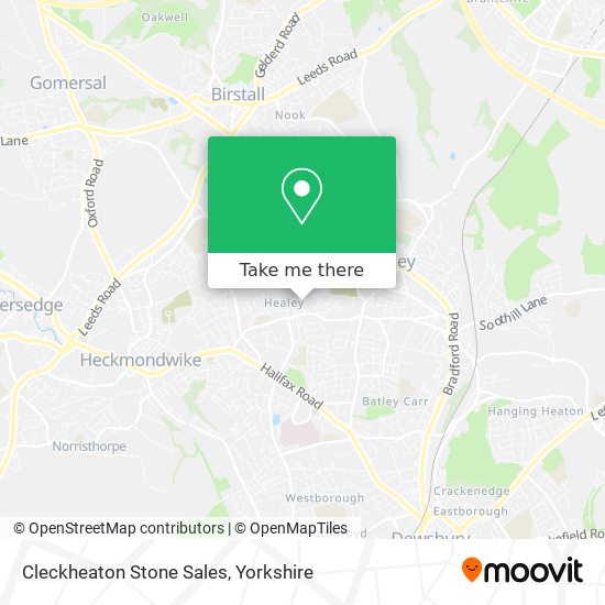 Cleckheaton Stone Sales map