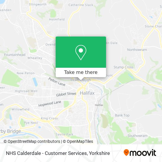 NHS Calderdale - Customer Services map