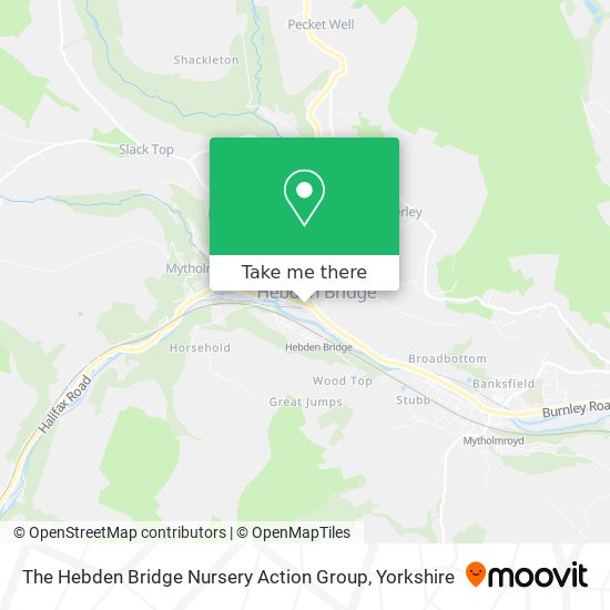 The Hebden Bridge Nursery Action Group map