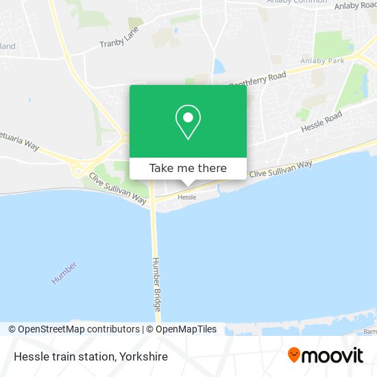 Hessle train station map