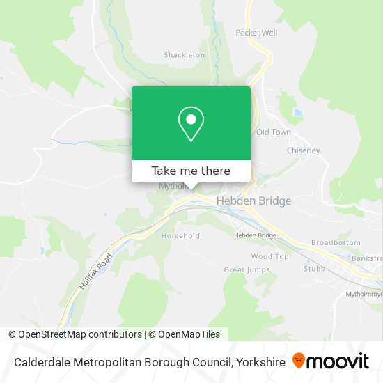Calderdale Metropolitan Borough Council map