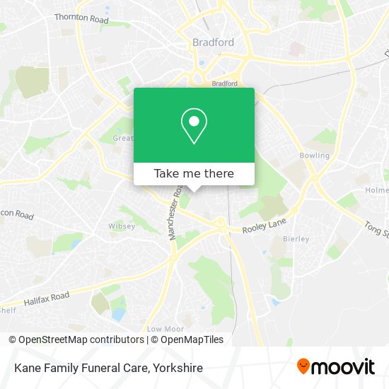 Kane Family Funeral Care map