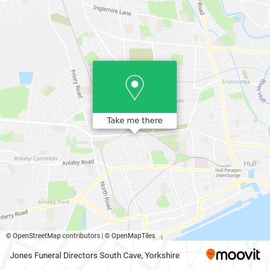Jones Funeral Directors South Cave map