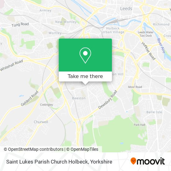 Saint Lukes Parish Church Holbeck map