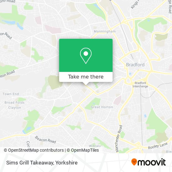 Sims Grill Takeaway map