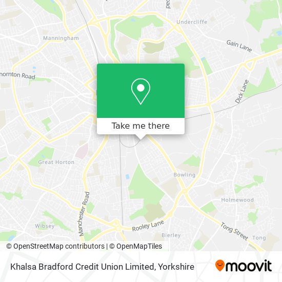Khalsa Bradford Credit Union Limited map