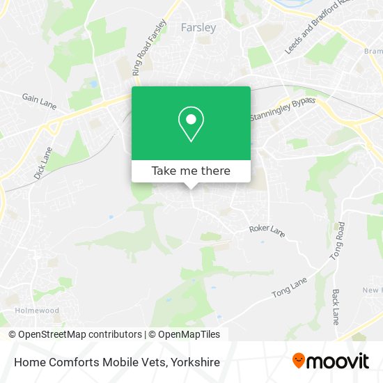 Home Comforts Mobile Vets map
