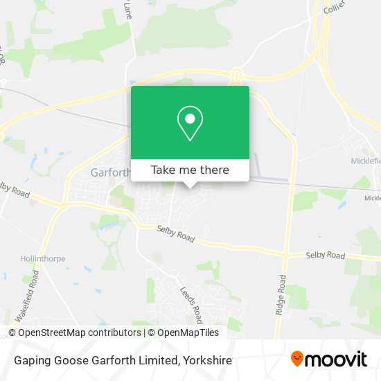 Gaping Goose Garforth Limited map