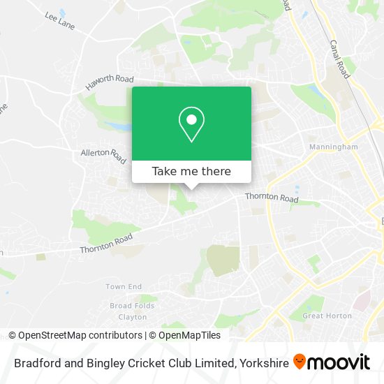 Bradford and Bingley Cricket Club Limited map