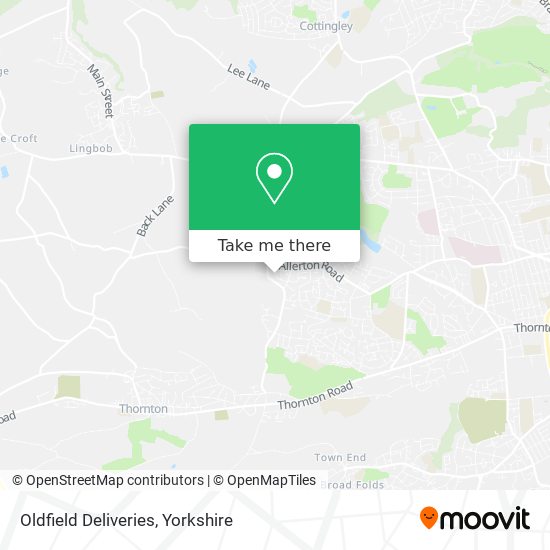 Oldfield Deliveries map