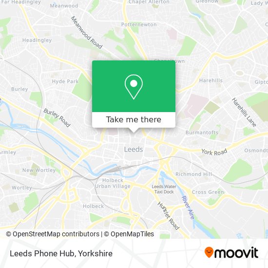 Leeds Phone Hub map