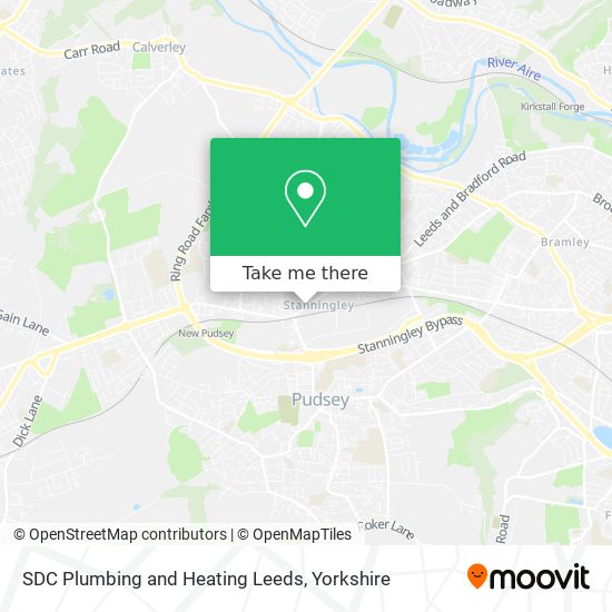 SDC Plumbing and Heating Leeds map