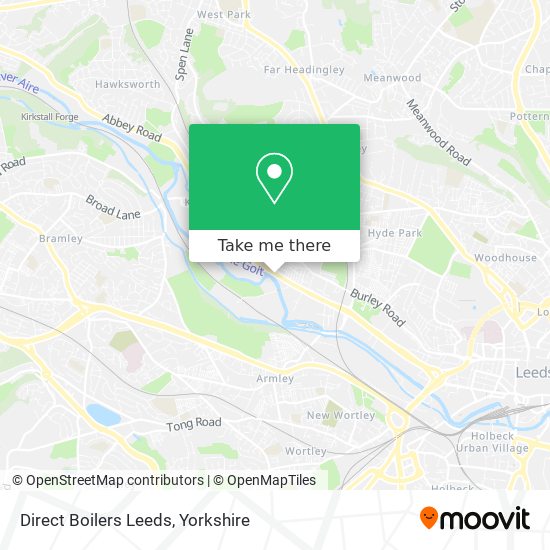 Direct Boilers Leeds map
