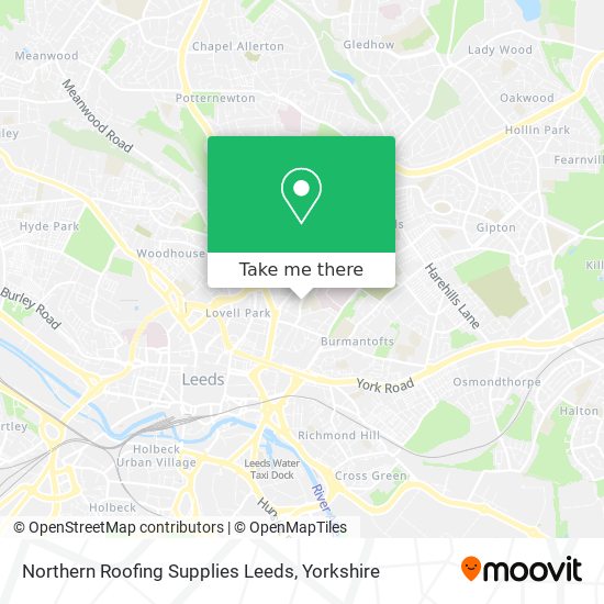 Northern Roofing Supplies Leeds map