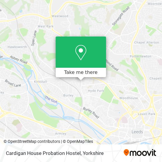 Cardigan House Probation Hostel map
