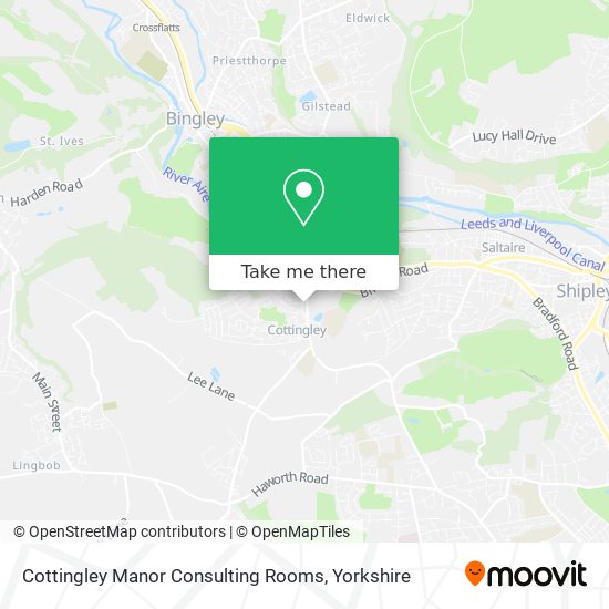 Cottingley Manor Consulting Rooms map