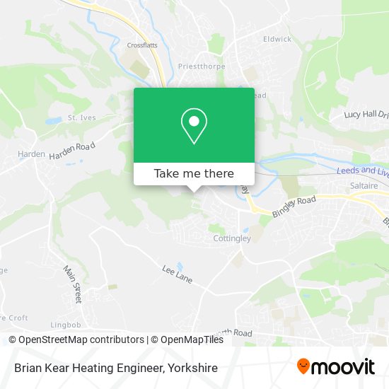 Brian Kear Heating Engineer map