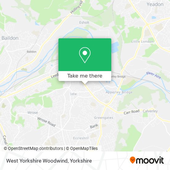 West Yorkshire Woodwind map