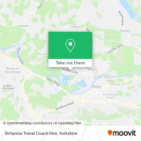 Britannia Travel Coach Hire map