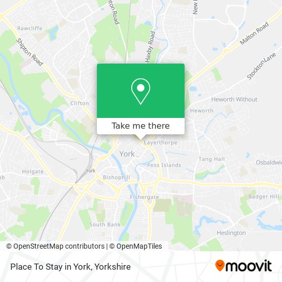 Place To Stay in York map