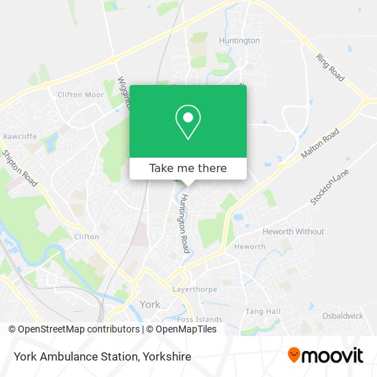 York Ambulance Station map