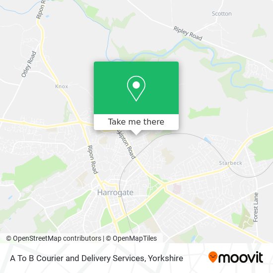 A To B Courier and Delivery Services map