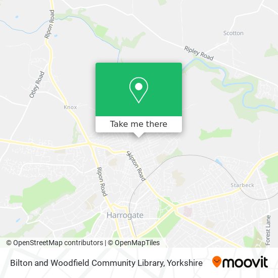 Bilton and Woodfield Community Library map