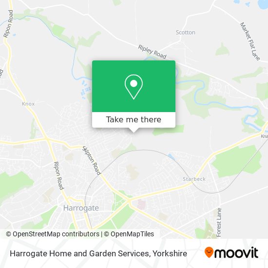Harrogate Home and Garden Services map