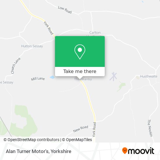 Alan Turner Motor's map
