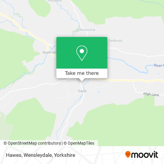 Hawes, Wensleydale map