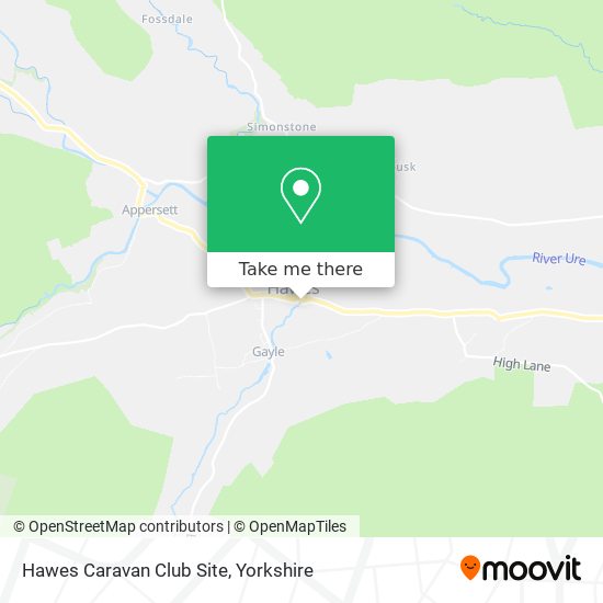 Hawes Caravan Club Site map