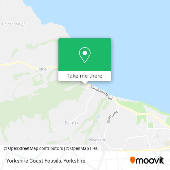 Yorkshire Coast Fossils map