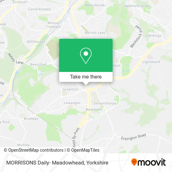 MORRISONS Daily- Meadowhead map